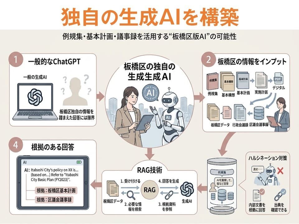 板橋区議会議員田中やすのり_板橋区独自の生成AI構築